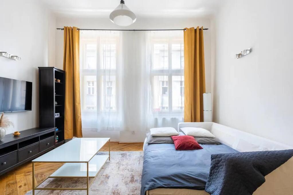 Spacious Apartment With Balcony At Wenceslas Sq Prague Ngoại thất bức ảnh